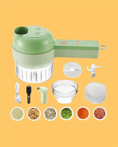 4-in-1 Portable Electric Vegetable Chopper Set