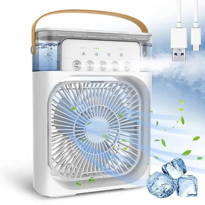7-Color LED Portable Mini Air Cooler Fan