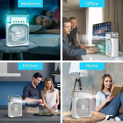 7-Color LED Portable Mini Air Cooler Fan