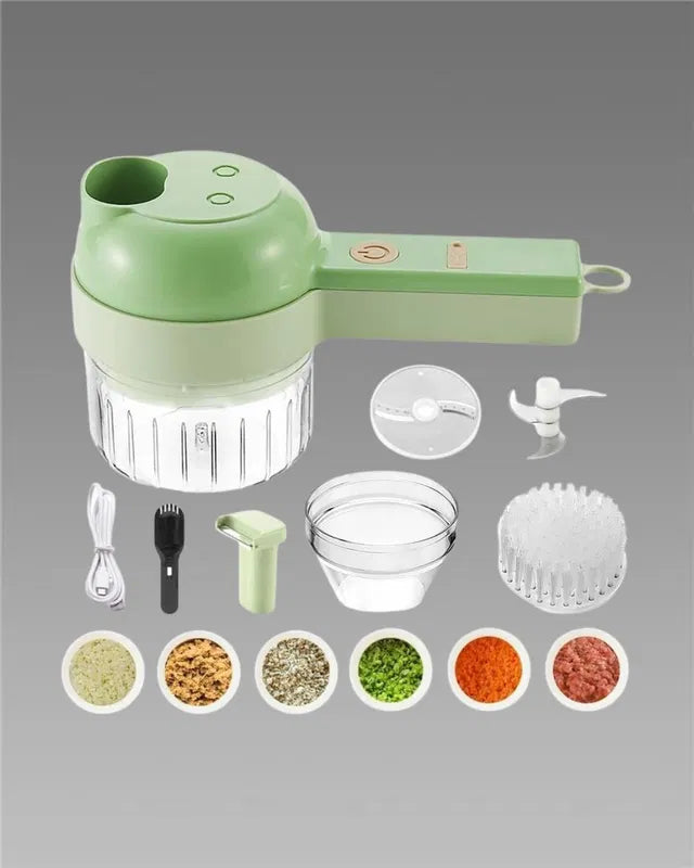 4-in-1 Portable Electric Vegetable Chopper Set