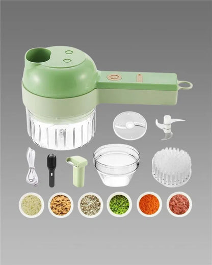 4-in-1 Portable Electric Vegetable Chopper Set