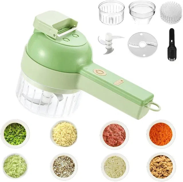 4-in-1 Portable Electric Vegetable Chopper Set