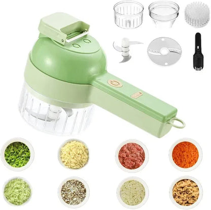 4-in-1 Portable Electric Vegetable Chopper Set
